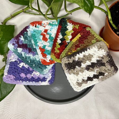 Cotton Dish Washing Pads, Variegated