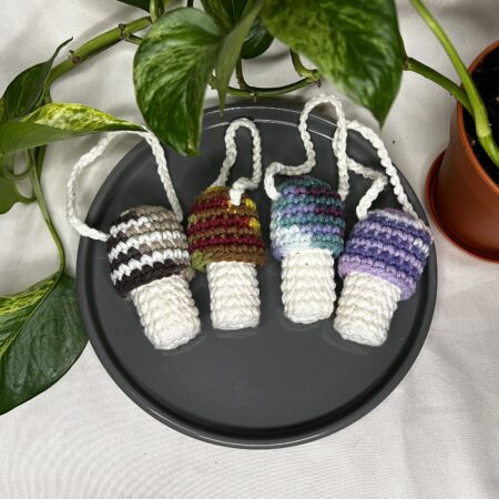 Cotton Crochet Mushroom Lighter/Lipgloss Holders
